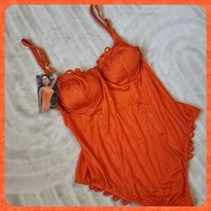 NWT Vintage Orange One-Piece Swimsuit 'Liberti'